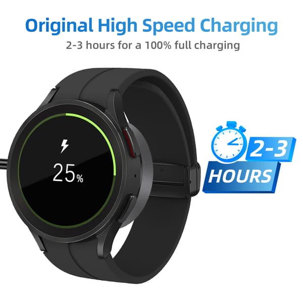 Lader (USB-C) til Samsung Galaxy Watch 3/4/5/6/7, Active 1/2 Black