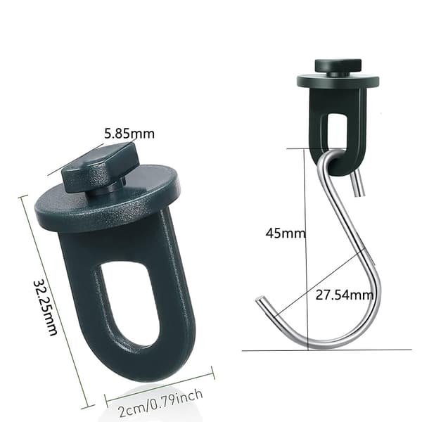 Växthusklämmor med S-Krokar, 50-pack