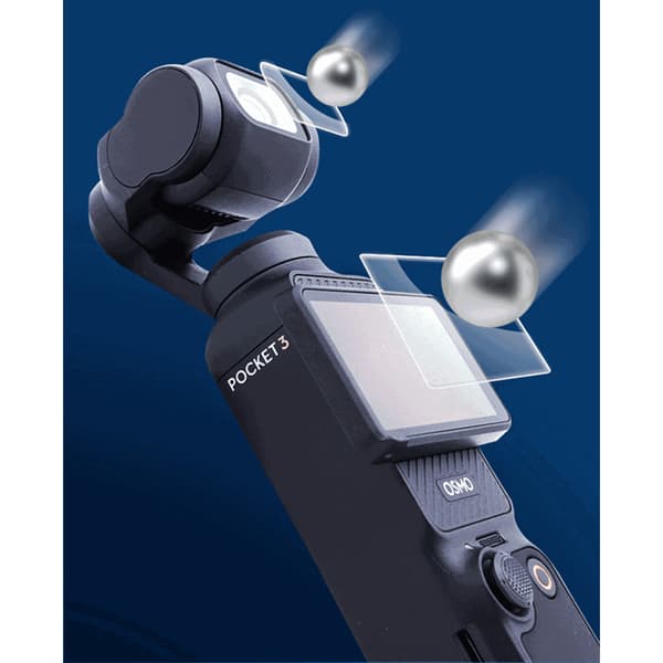 2 linssinsuojaa, 2 näytönsuojaa DJI OSMO Pocket 3:lle