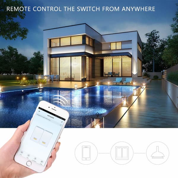 Smart switch - Wifi strömbrytare 2-polig