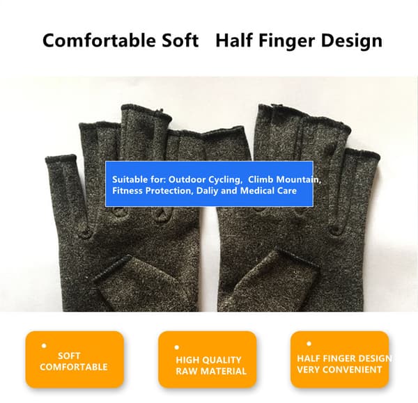 Fingerløse kompressionshandsker 1 par Beige M