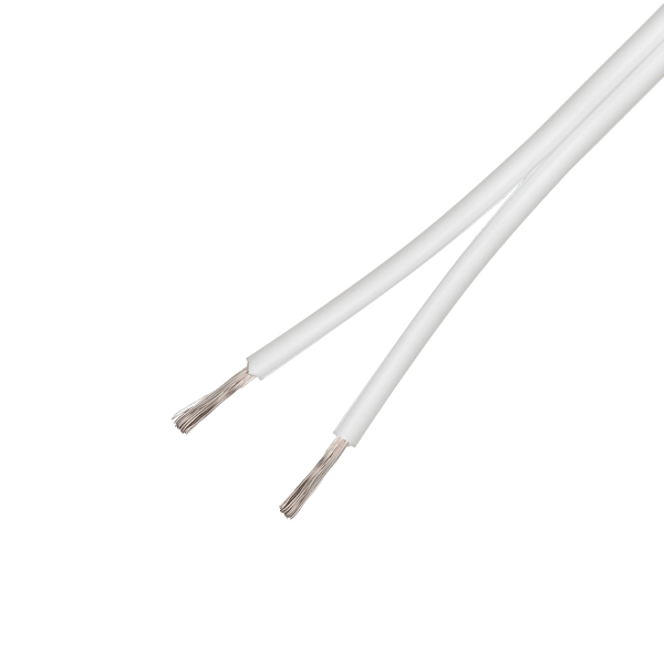 Speaker cable, 2x2.5mm2, open ends,  pure copper, 50m, white