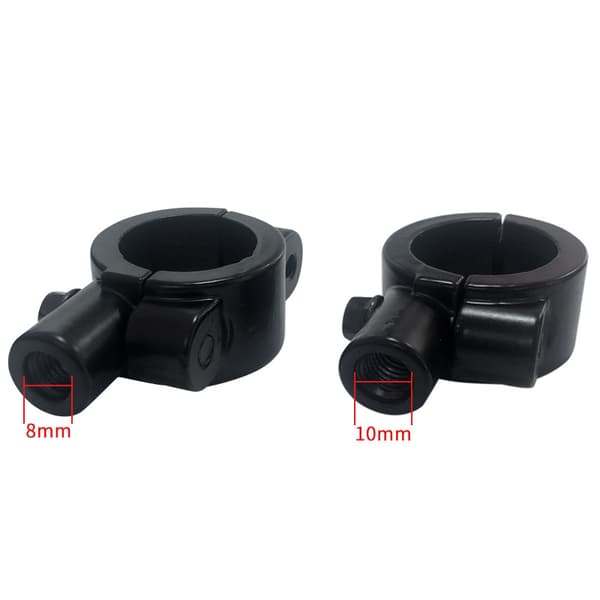 25 mm Backspegelfäste Motorcykelstyre, 2-pack Black M8 0.8 cm