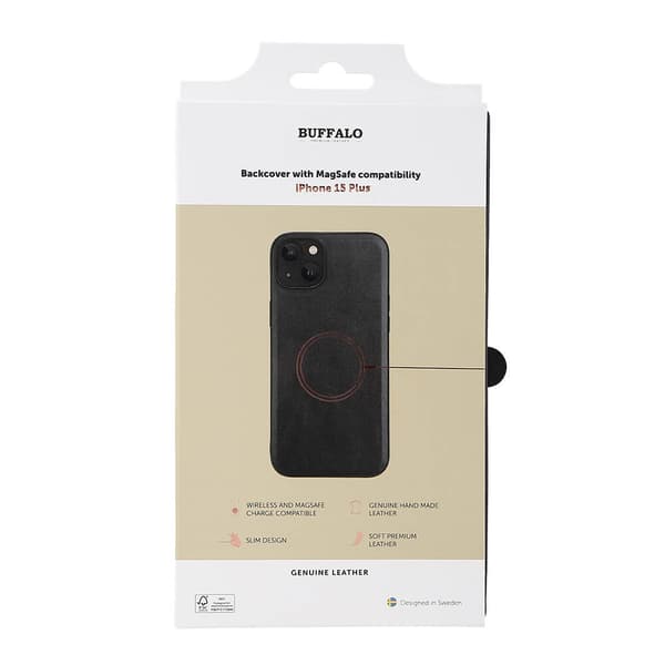 Cover Læder Sort - iPhone 15 Plus