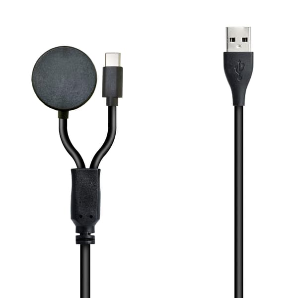 2-i-1 oplader til Samsung Galaxy Watch & telefoner