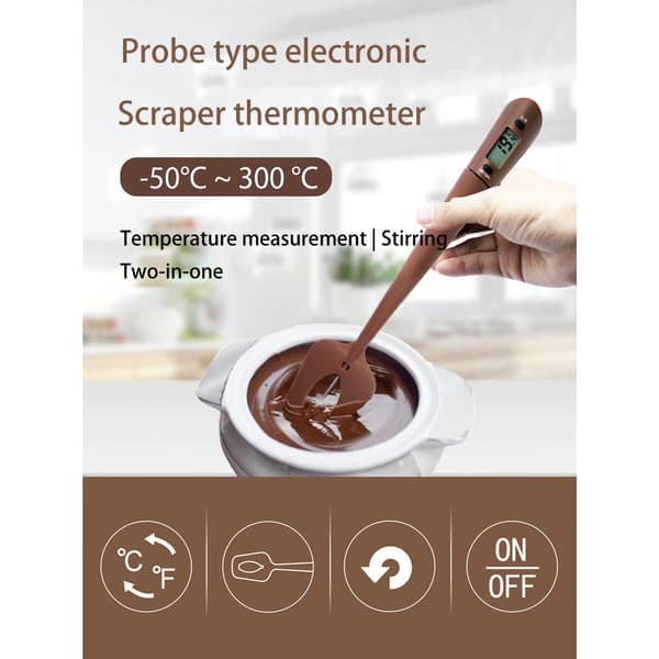 Digitalt mattermometerspatel for matlaging og baking Brown
