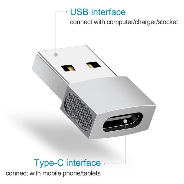 USB-C til USB-adapter Black