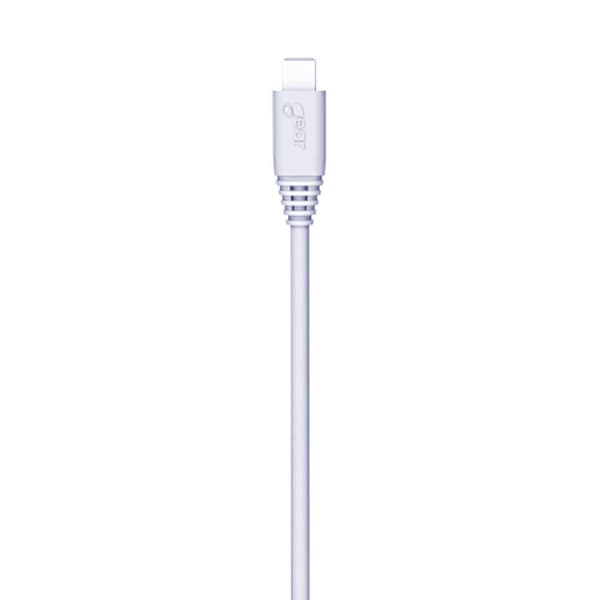 Laddare 12-24V 2xUSB 2,4A Vit MicroUSB Kabel Rund 1m