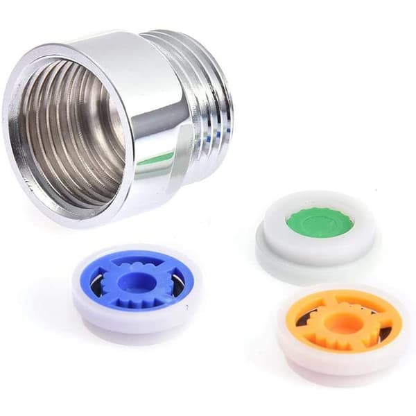 Vandbesparende indsatser til brusehoved 3-pak med adapter MultiColor