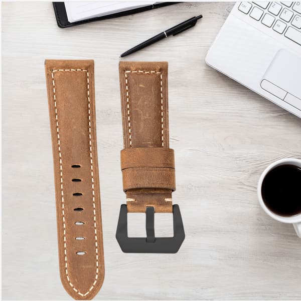 Aito nahkaranneke Brown 20 mm