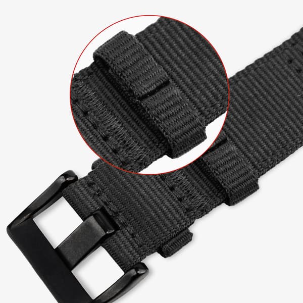 Nylon urrem til Garmin Forerunner 255/265/245 Smartwatch Black M