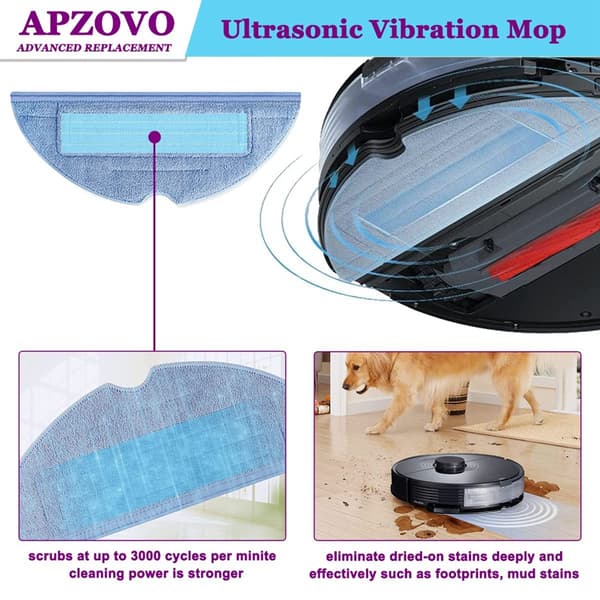 Reservedeler til Roborock S7/S7 Plus/T7/T7 Plus/T7s/T7s Plus, 9 deler