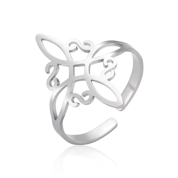 Stilren Ring i Rostfritt Stål Silver