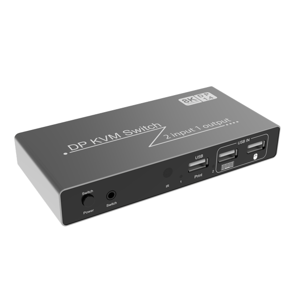 2 i 1 ut DP DisplayPort KVM-switch 8K 60Hz