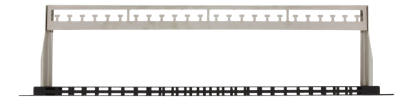 19" Keystone patch panel, 48 ports, 1U, metal, black