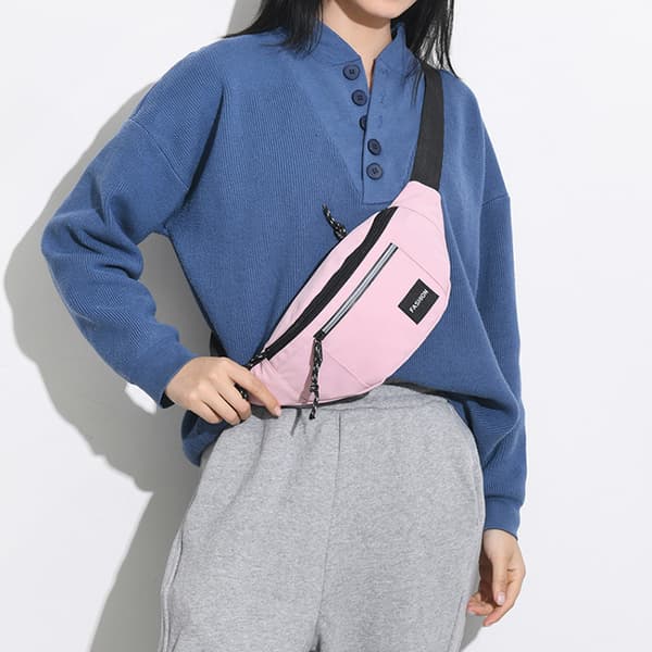 Stänksäker midjeväska crossbody väska Pink