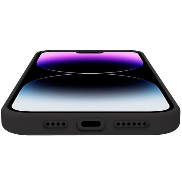 Cromo pehmeä kumikotelo iPhone 15 Pro Max Black