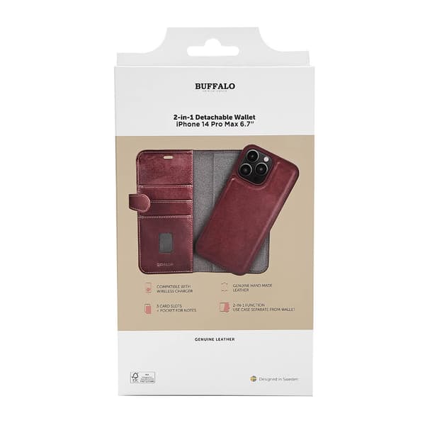 Lommebokdeksel iPhone 14 Pro Max Brun