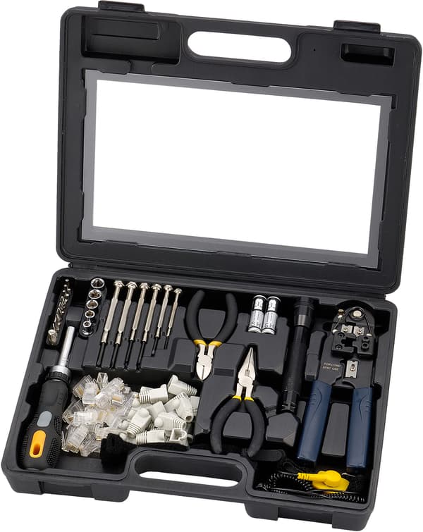 Sprotek STK985 Tool kit  cpus and network cables black
