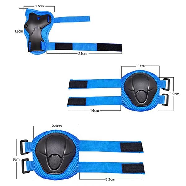 Skyddsutrustning för barn & vuxna - Knäskydd, Armbågsskydd, Handledsskydd Blue