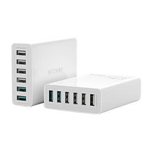 Lader 6x USB Blitzwolf BW-S15, QC 3.0, 60 W (hvit)