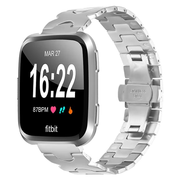 Stilig rustfritt stålrem til Fitbit Versa/Lite/Versa 2 Silver