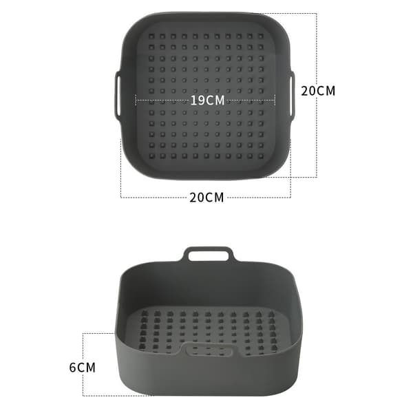 Silikonskål til Air Fryer Grey 20 cm