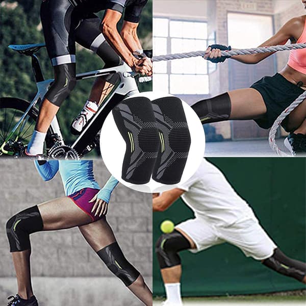 Nylon sportknäskydd 1 par Green S