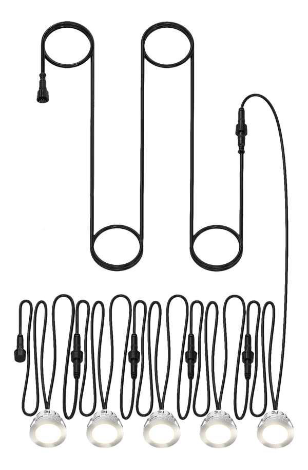 Smart H decklight extens kit 5 lights warm white light RGB