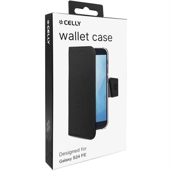 Wally Wallet Case Galaxy S24 FE Svart