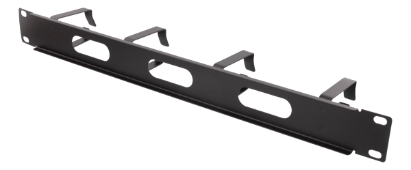 19" cable management, metal, 4 loops and feedthrough, 1U