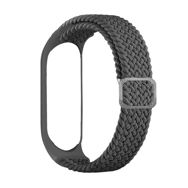 Urrem Nylon til Xiaomi Mi Band 3/4/5/6/7/NFC Grey