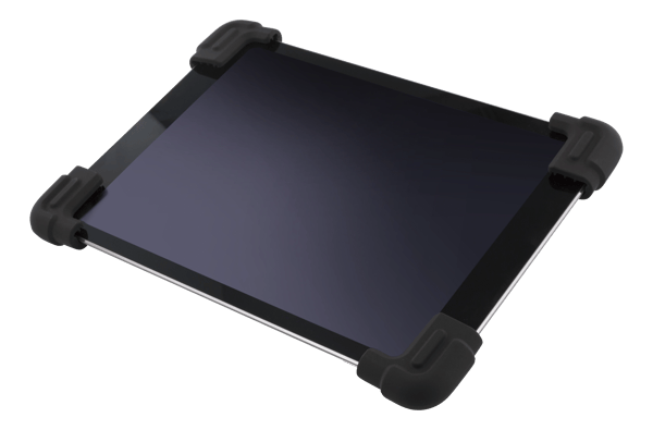 Case in silicone for 9-11.6" tablets, stand, black