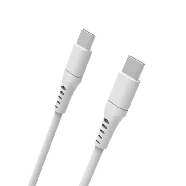 Ladekabel USB-C til USB-C 2.0 3m Kabel Hvit