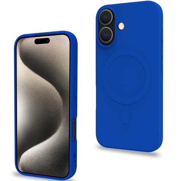 Cromomag Magnetic Soft gummideksel MagSafe iPhone 16 Blå