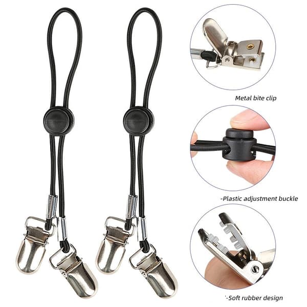 Dobbelthoved Klips (4 stk) - Justerbar Elastisk Linnedholder til Madrasser, Sofa og Mere