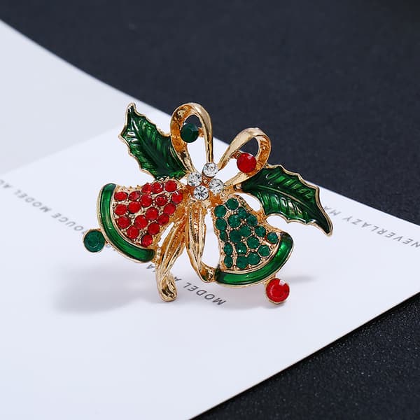 Broche med julemotiv MultiColor