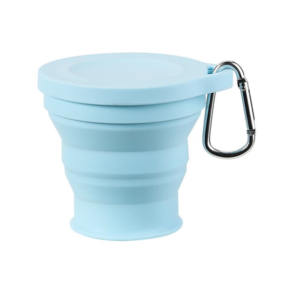 Hopfällbar mugg - 180 ml, bärbar och läckagesäker Blue