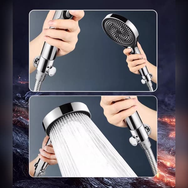 One-Touch duschavstängningskoppling (2-pack) — Silver ABS snabb avstängningsadapter