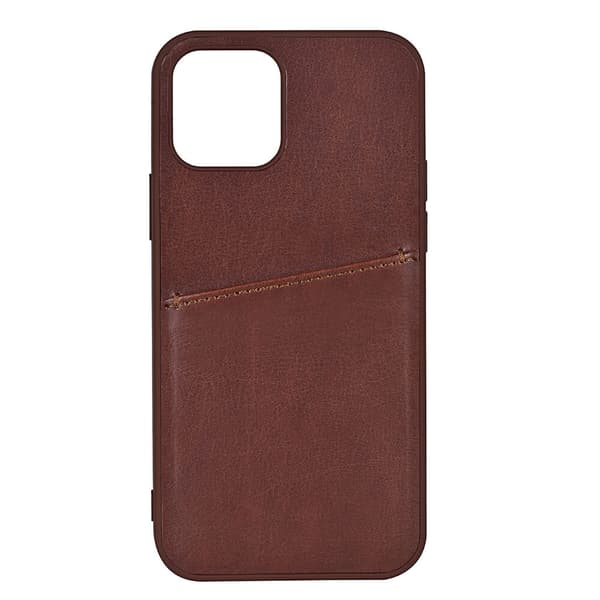 Mobilskal PU 1 Kort - iPhone 13 Mini Brun
