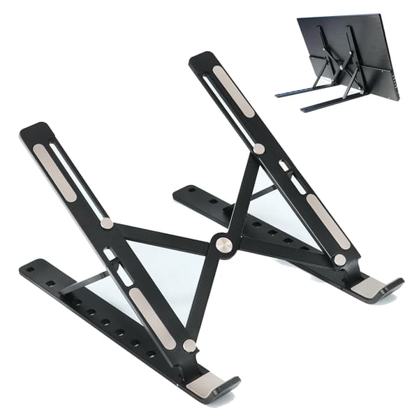 Laptopstativ foldbar og justerbar Sort