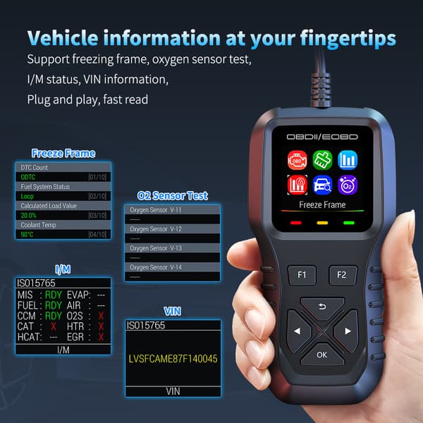 Motor Diagnostik OBD2 Scanner - Kontrollera Motorlampan Läsare