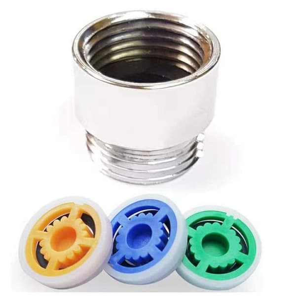 Vandbesparende indsatser til brusehoved 3-pak med adapter MultiColor
