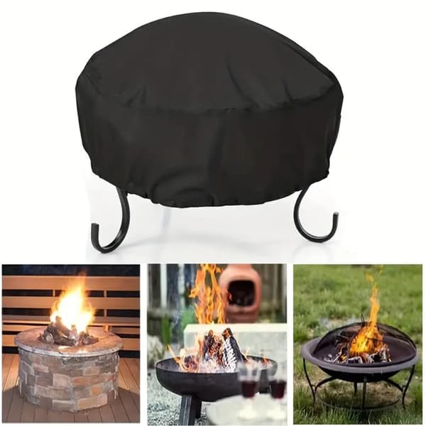 Fire Pit Cover - 85x40CM - Sort - Vejrbestandig S