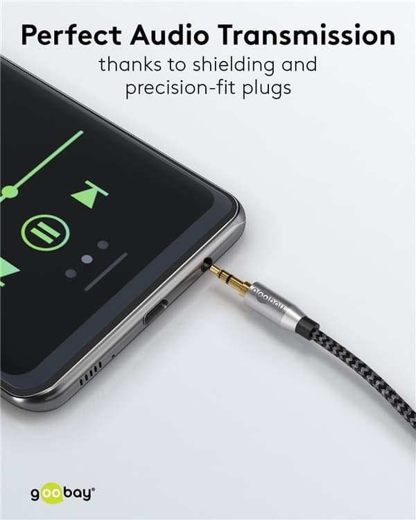 Audioliitäntäkaapeli AUX, 3,5 mm stereo, 3 m