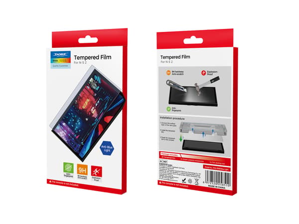 Blått ljus härdat glas skärmskydd för Switch 2