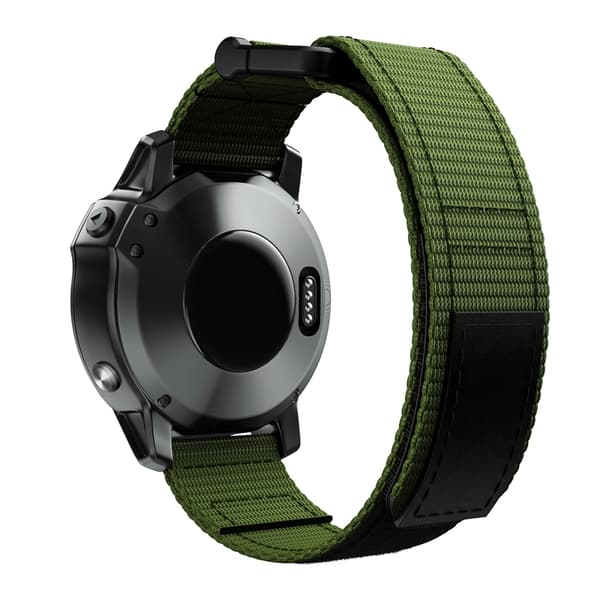 Urrem 22 mm til Garmin Fenix 5/6/7 Forerunner Approach Nylon Green