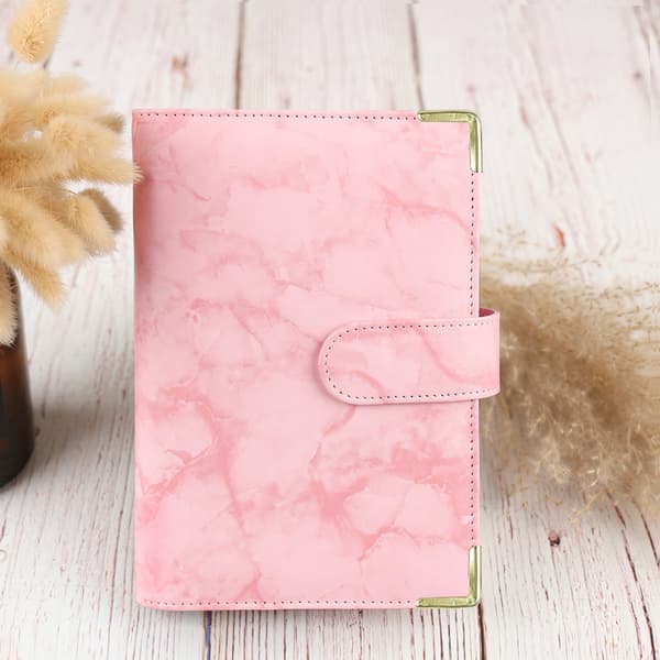 A6 ringpärm med budgetblad budgetplanerare Pink