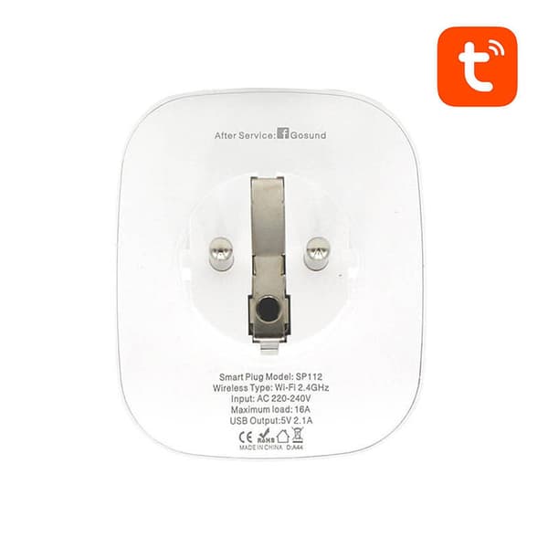 Smartplugg WiFi Gosund SP112 2xUSB, 16A, Tuya