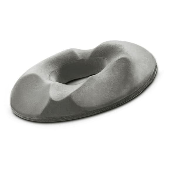 Memory foam setepute for menn – trykkavlastning, ergonomisk 3D-formet for kontorstol og bilsete, krystall ultramyk polyester Gray